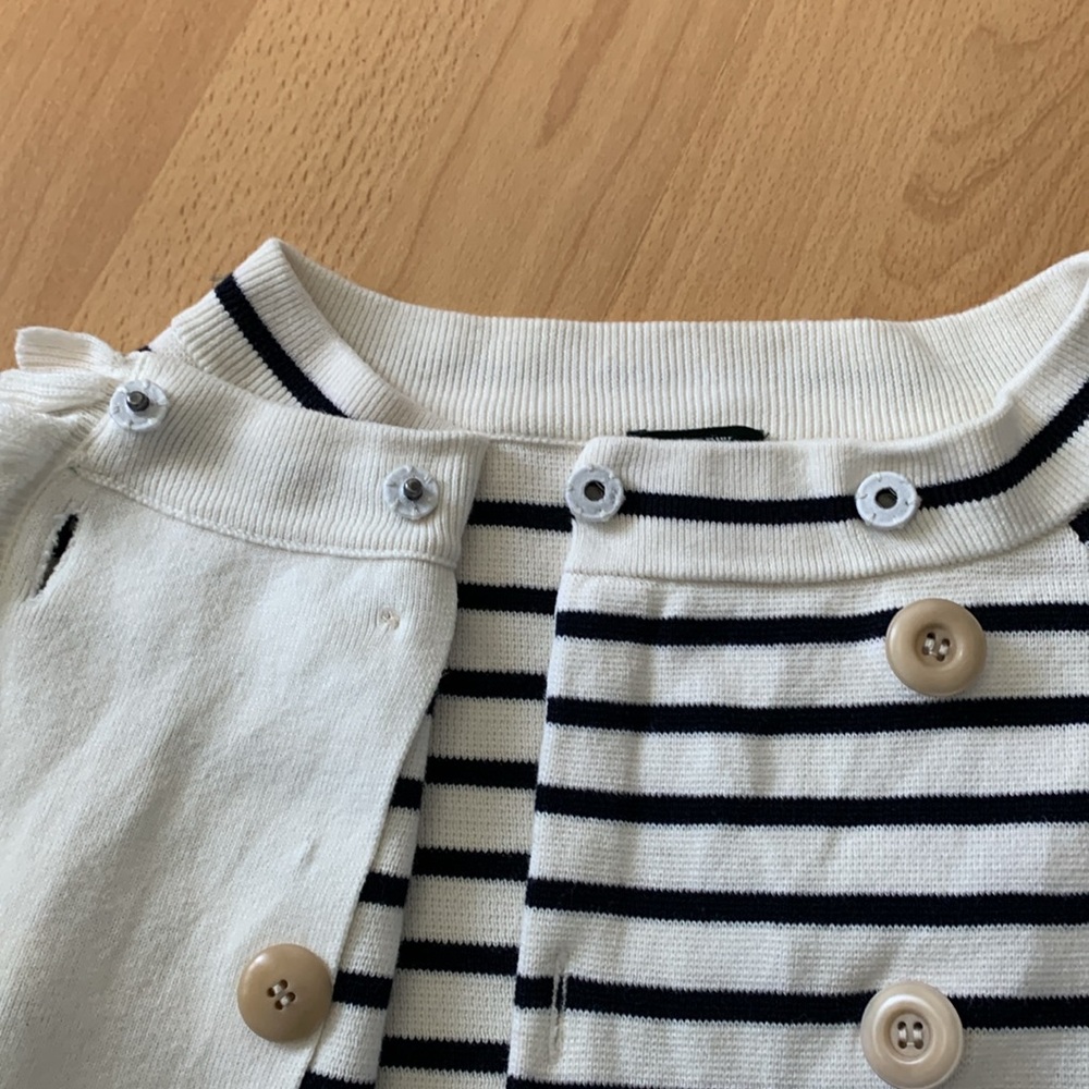 J. Crew Black and White Striped Cardigan - Picture 13 of 16